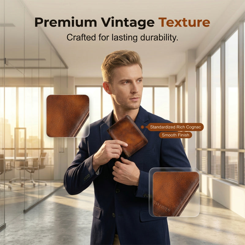 ⏳Time-Limited Special⏰Minimalist RFID Blocking Leather Wallet for Men – Ultra-Thin, Genuine Top-Layer Cowhide, Short Design for Everyday Carry