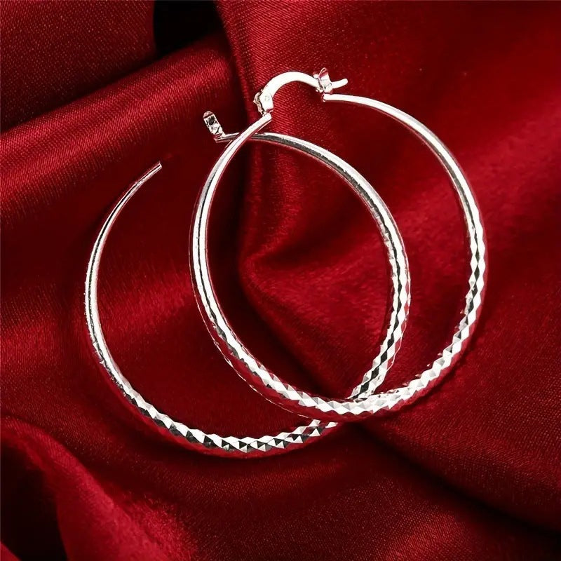 🎉Buy 1 Get 1 Free🎁Diamond-Cut Hoop Earrings for Women