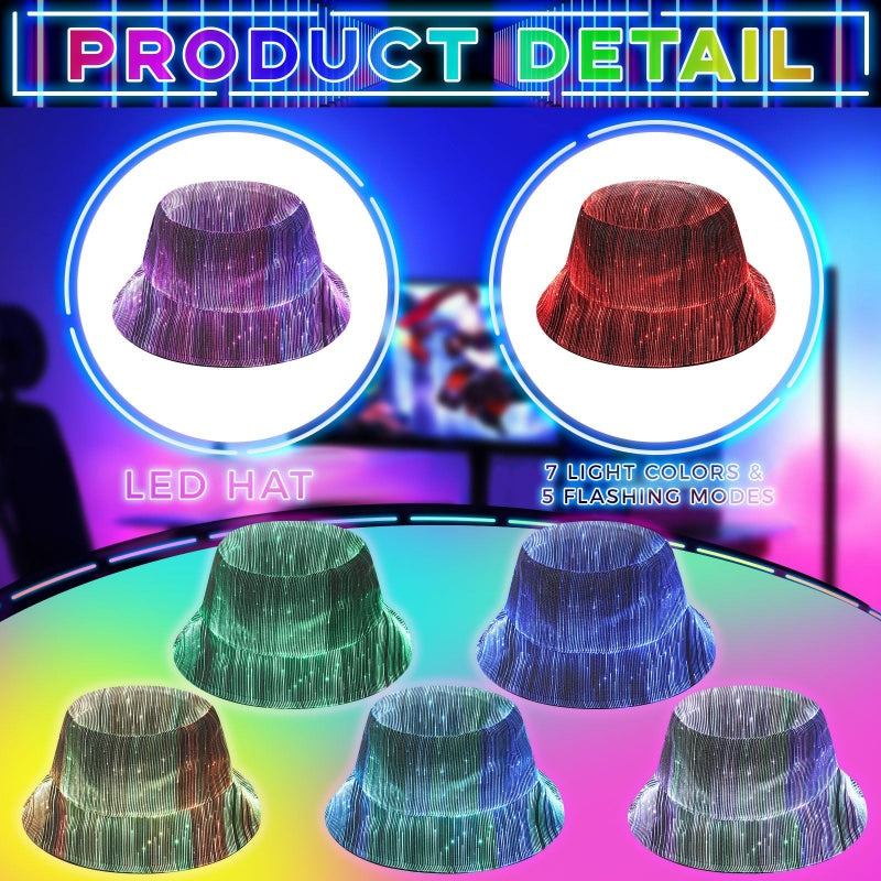 ⏳Time-Limited Special⏰| Glowing Fiber Optic Bucket Hat | Light Up the Night