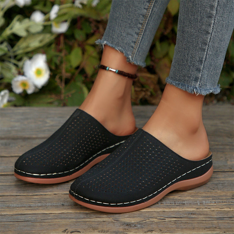⏳Time-Limited Special⏰ Women's Perforated Slip-On Platform Mules