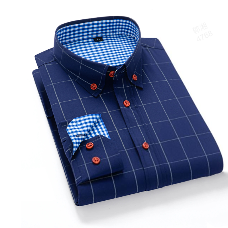 π50% OFF! β¨Men's Modern Fit Windowpane Shirt β Contrast Details, Button-Down, Premium Blend π