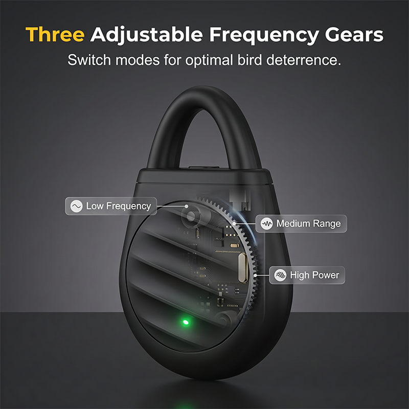 🔥Limited time offer Buy 3 get 2 free!🐦No more trouble from birds, beasts and locusts!Portable Ultrasonic Bird Repellent Keychain