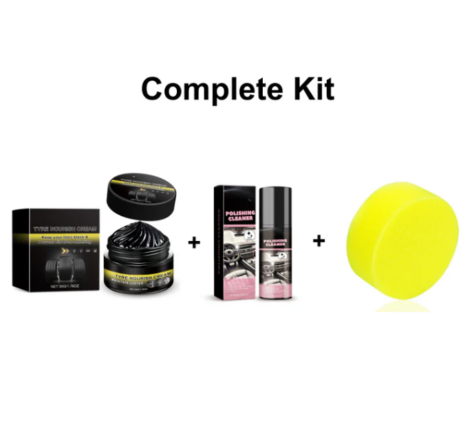 ✨ Tire wax – restores black gloss, blocks UV, repels dirt. Easy & quick!🚗