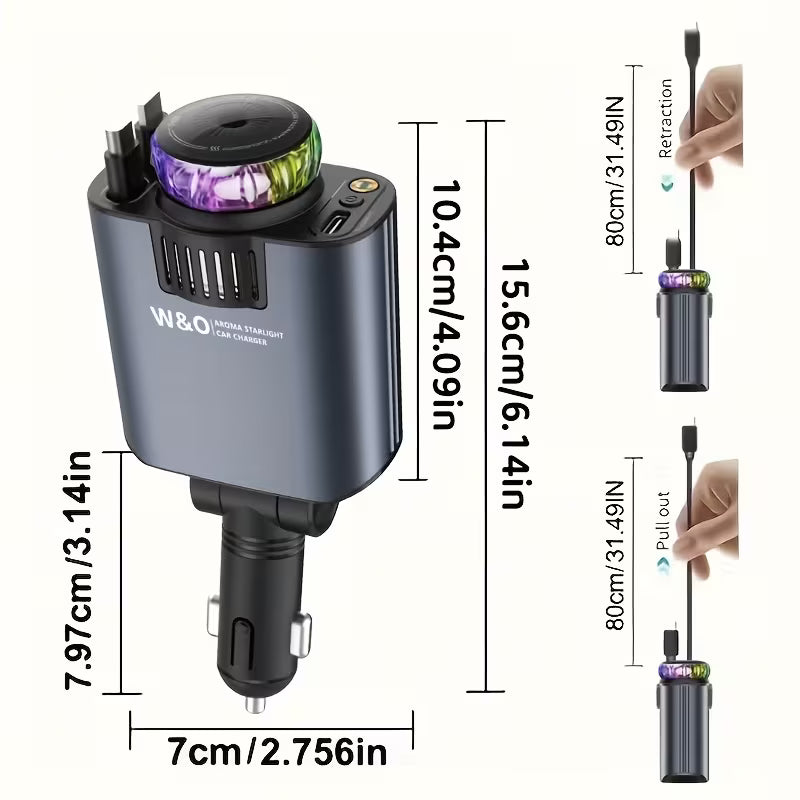 Three-In-One Multifunctional Car Charger, Perfume Machine, Starry Sky Ceiling Light
