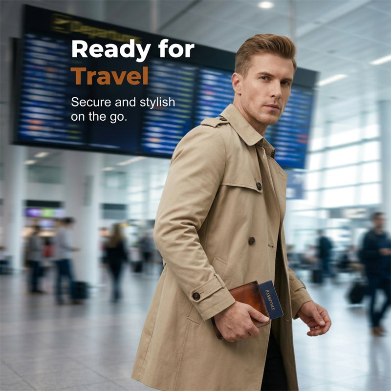 ⏳Time-Limited Special⏰Minimalist RFID Blocking Leather Wallet for Men – Ultra-Thin, Genuine Top-Layer Cowhide, Short Design for Everyday Carry