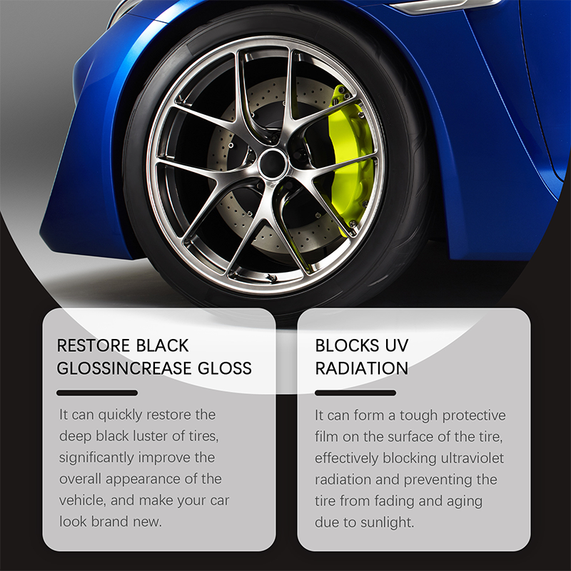 ✨ Tire wax – restores black gloss, blocks UV, repels dirt. Easy & quick!🚗