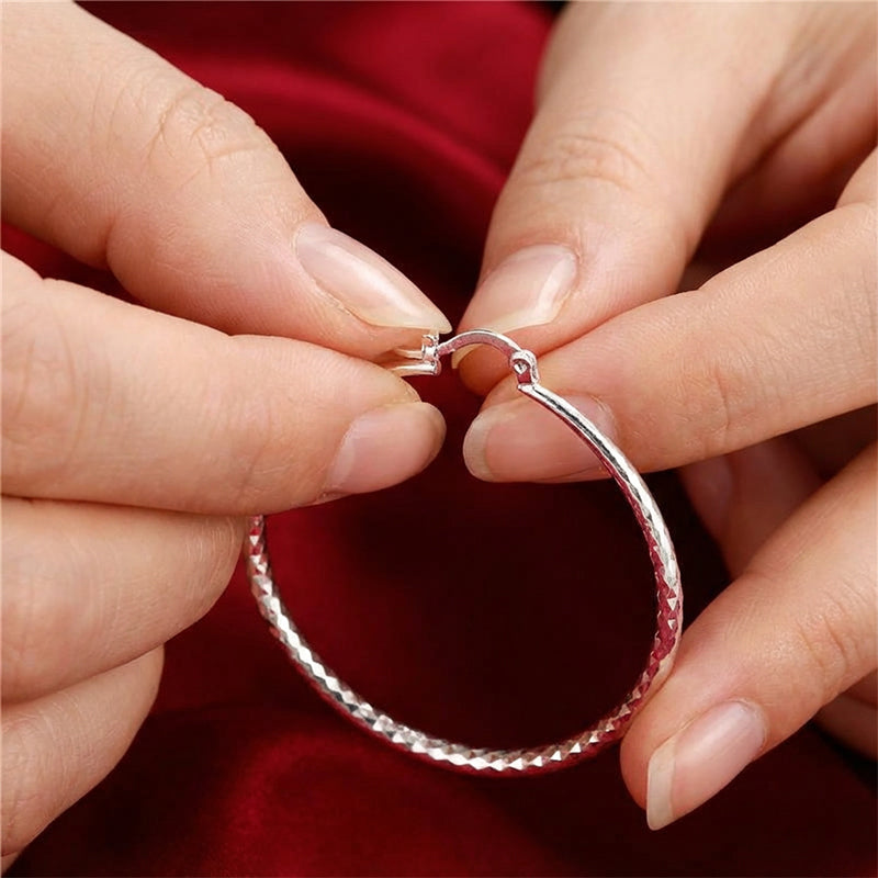 🎉Buy 1 Get 1 Free🎁Diamond-Cut Hoop Earrings for Women