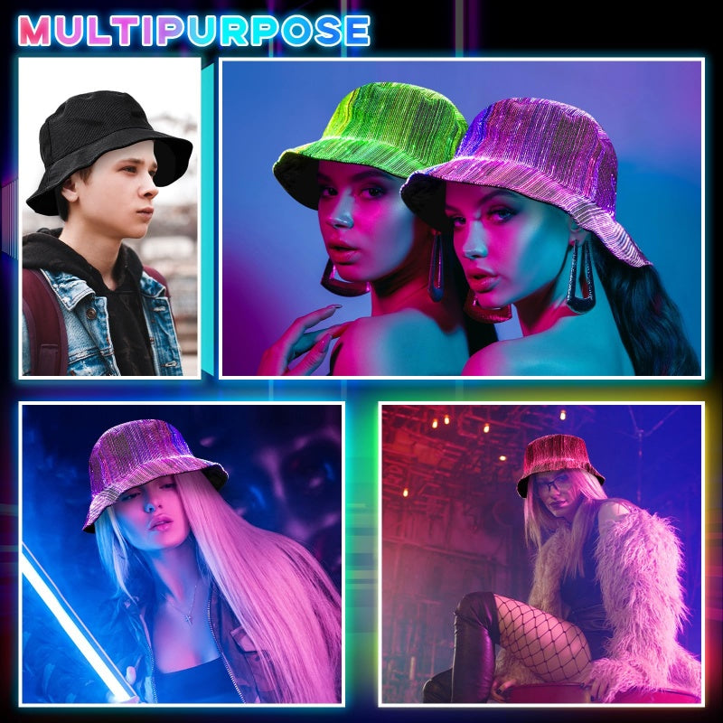 ⏳Time-Limited Special⏰| Glowing Fiber Optic Bucket Hat | Light Up the Night