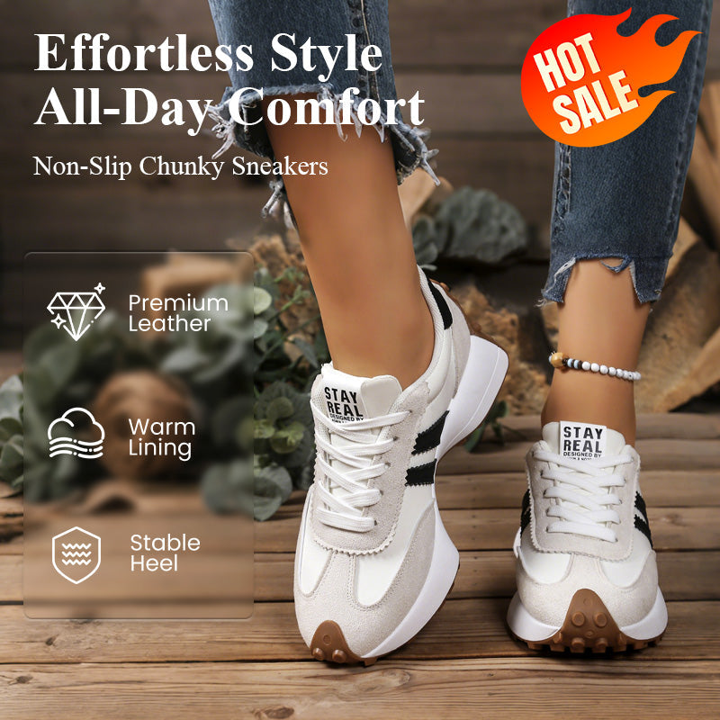 ⏳Time-Limited Special⏰Women's Casual Non-Slip Chunky Sneakers – Cushioned Insole, Breathable Mesh & Trendy Look ✨
